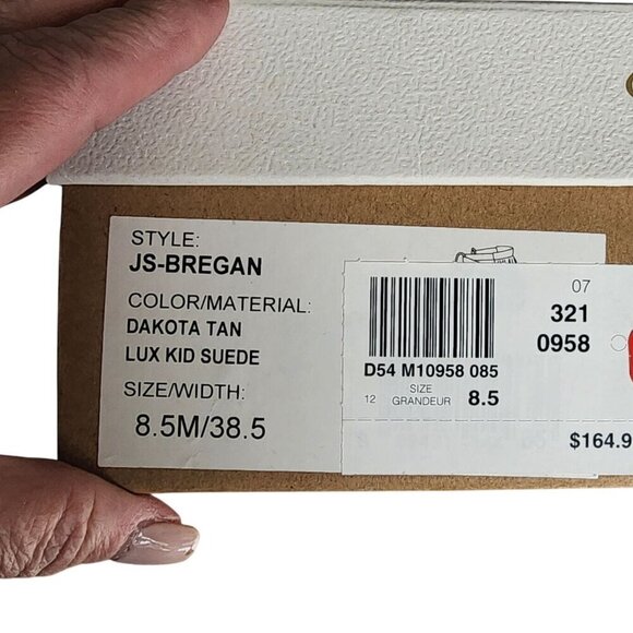 Jessica Simpson JS-Bregan Dakota Tan Lux Kid Suede Fringe Lace-Up Heels Size 8.5 - Picture 2 of 14